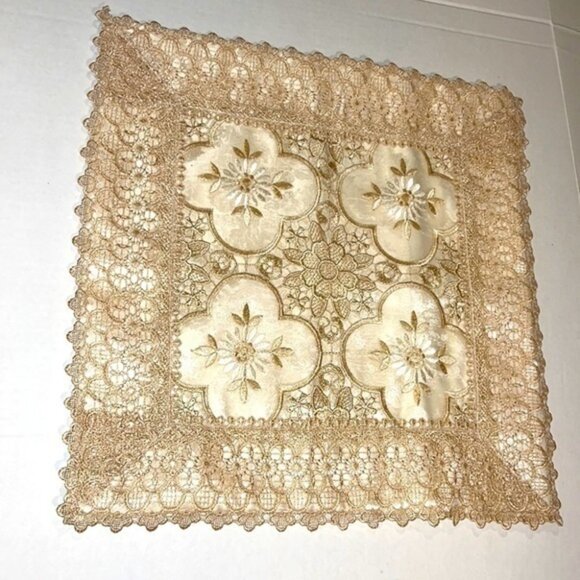 2PC Crochet Embroidery Cushion Pillow Covers - Picture 1 of 1